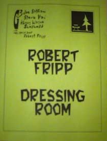 Mr. Fripp's Dressing Room